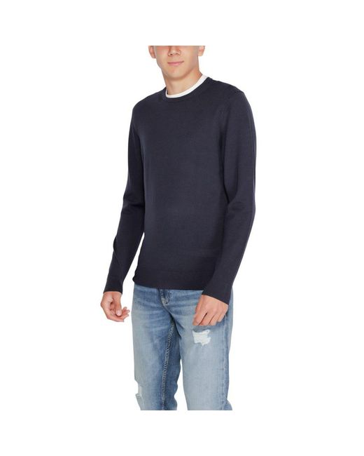 Calvin Klein Blue Wool Wool T-Shirt for men
