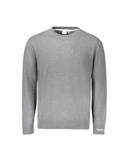 Pepe Jeans Gray Grigio Cotton Men Sweater for men