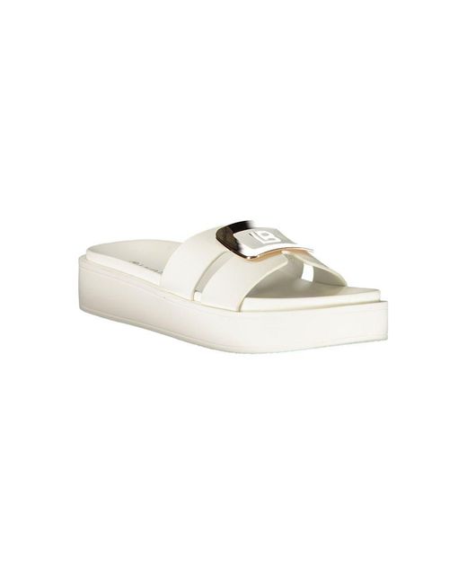 Laura Biagiotti White Bianco Polyurethane S Sandal