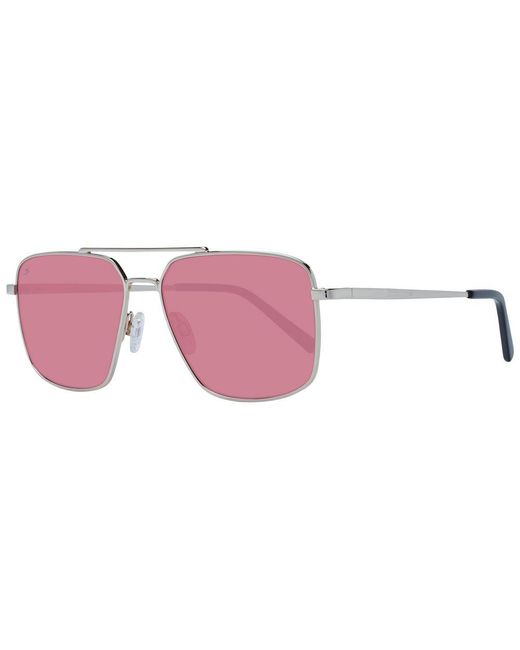 Serengeti Pink Silver Metal Sunglasses for men