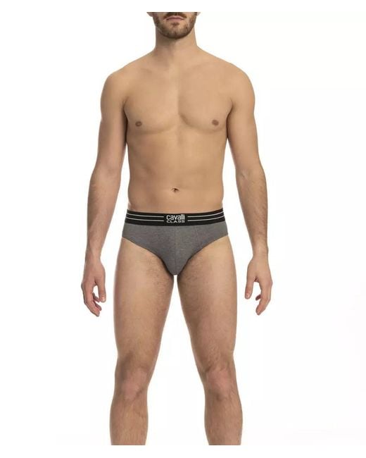 Roberto Cavalli Blue Elegant Trio Of ' Luxe Undergarments for men