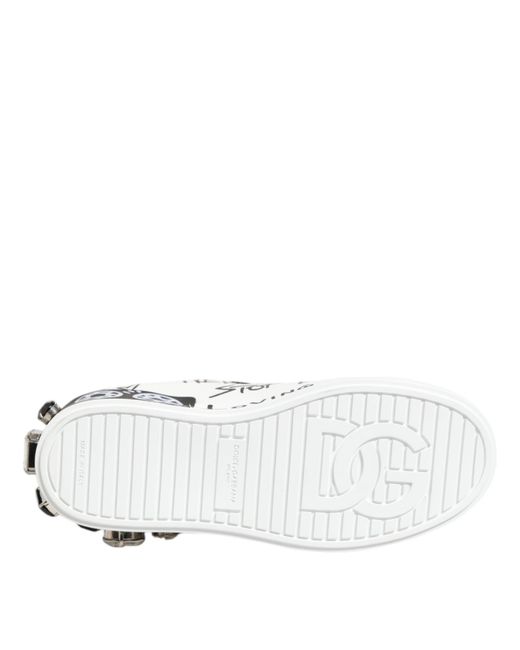 Dolce & Gabbana White Custom 2Zero Graffiti Sneakers