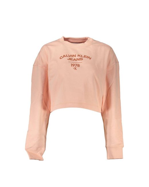 Calvin Klein Pink Chic Fleece Crew Neck Sweatshirt