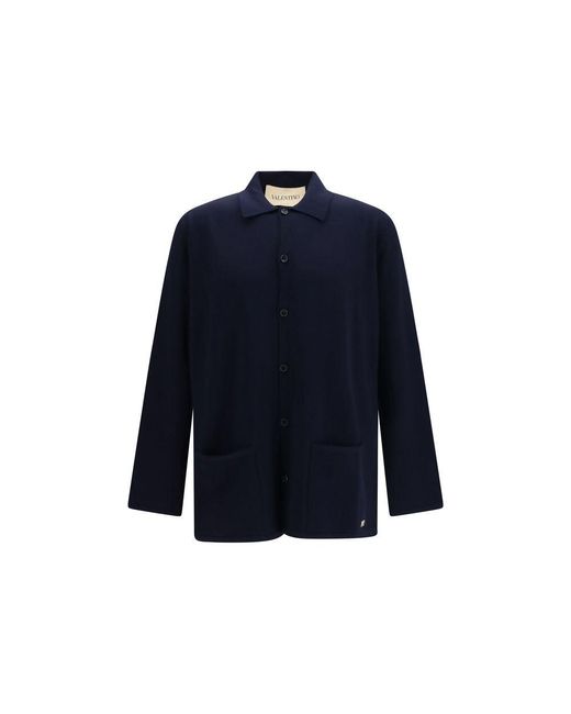 Valentino Garavani Blue Wool Oves Aries Cardigan for men