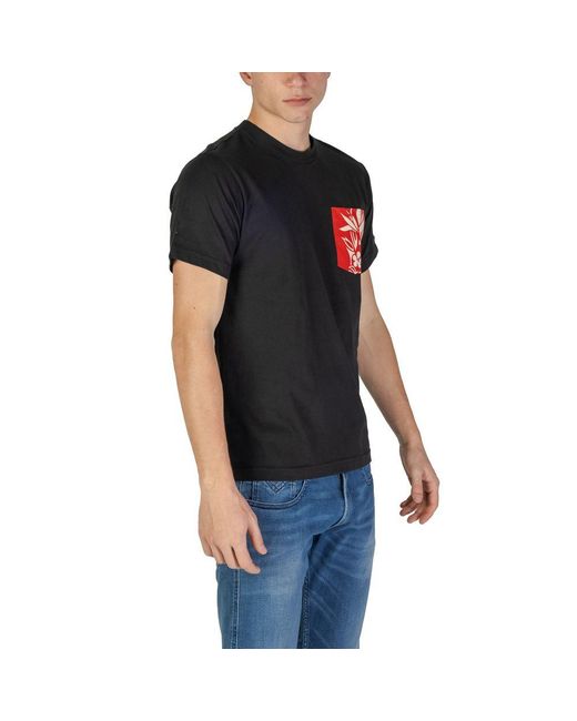 Replay Black Cotton T for men