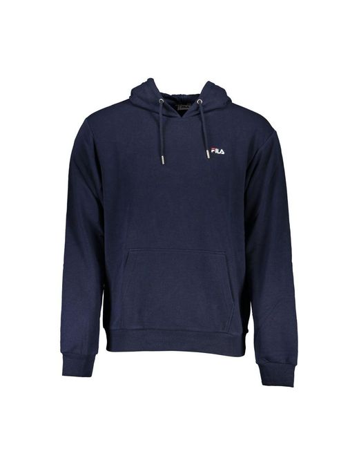 Fila Blue Cotton Blend Hooded 'Sweatshirt for men