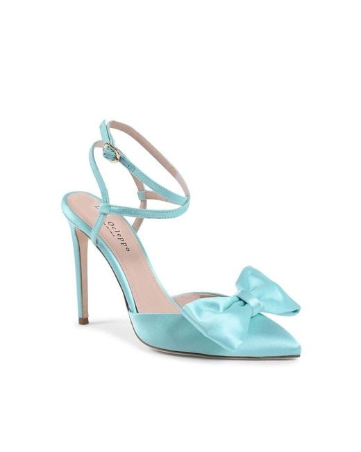 Dee Ocleppo Blue Pink Satin Pumps