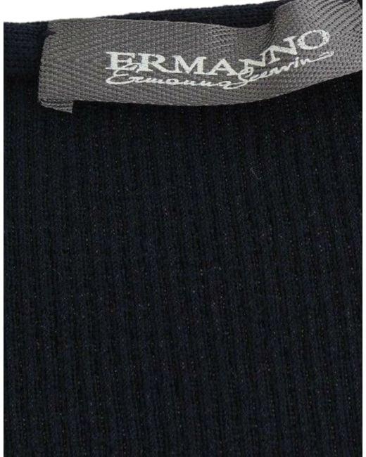 Ermanno Scervino Black Knitted Wool Blend Longsleeve Sweater