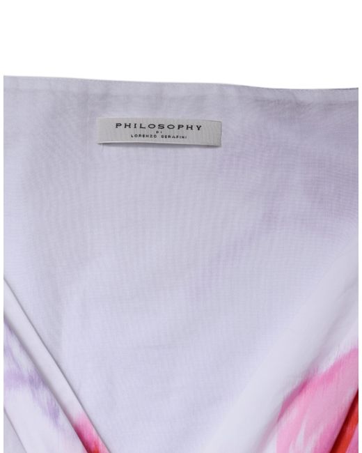 Philosophy Pink White Floral Cotton Maxi Dress