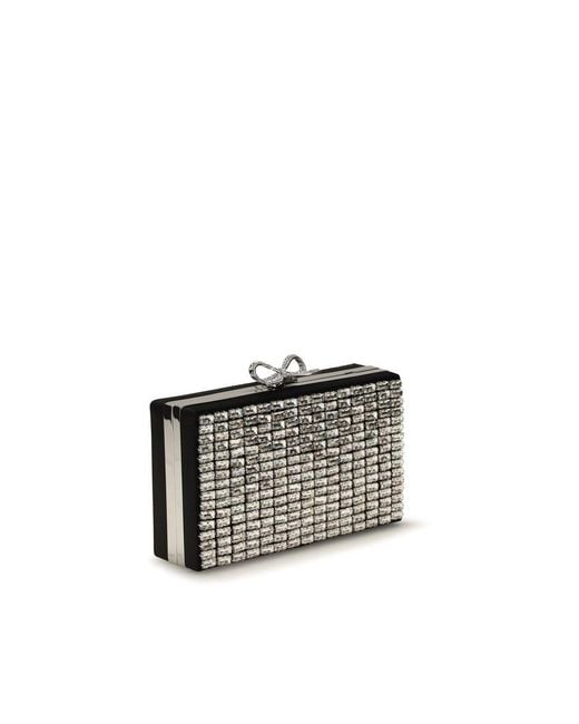 Self-Portrait Gray Glass Clutch Bag