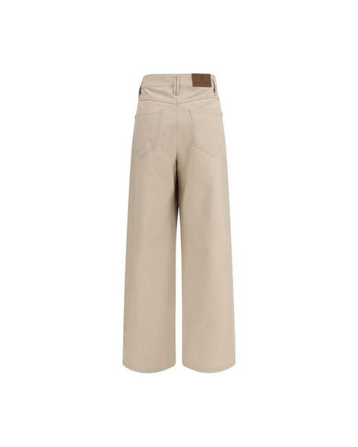 Brunello Cucinelli Natural Beige Cotton Casual Pants