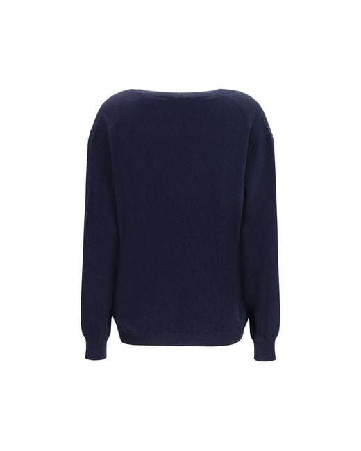 Malo Blue Cashmere Sweater