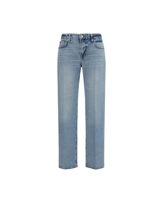 7FOR Blue Cotton Straight