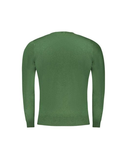 Roberto Cavalli Green Polyester Sweater for men