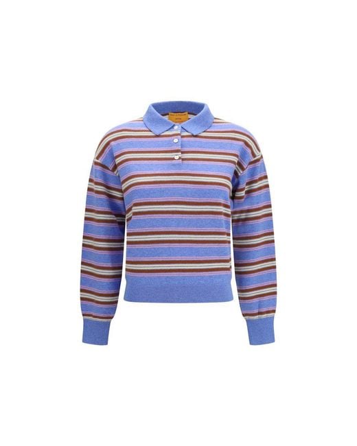 Guest In Residence Blue Multicolor Kaschgora Sweatshirt
