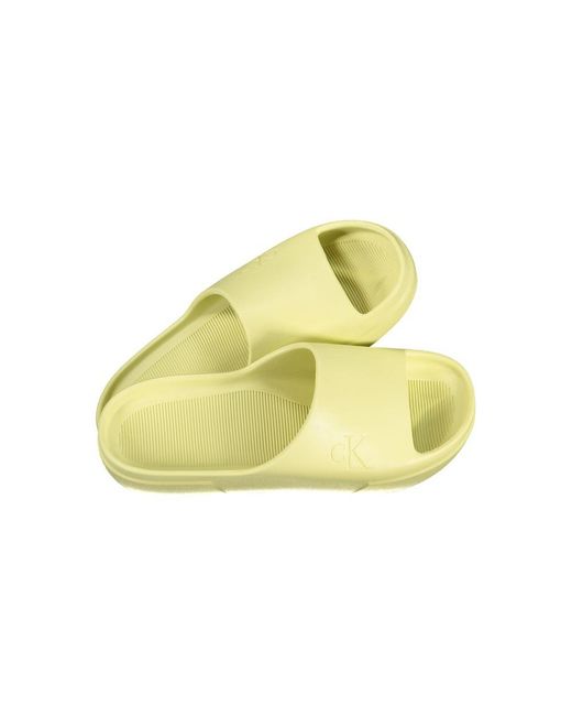 Calvin Klein Yellow Polyurethane Men Slipper for men