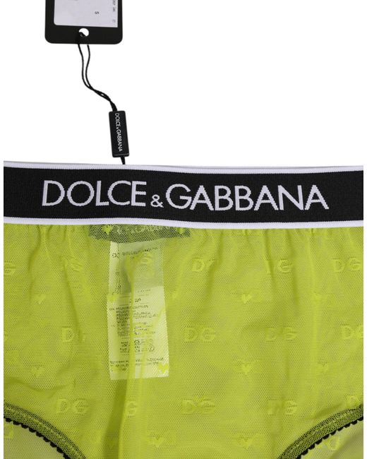 Dolce & Gabbana Green Nylon Logo Waistband Brief Panty Underwear 07+Pa Clothing