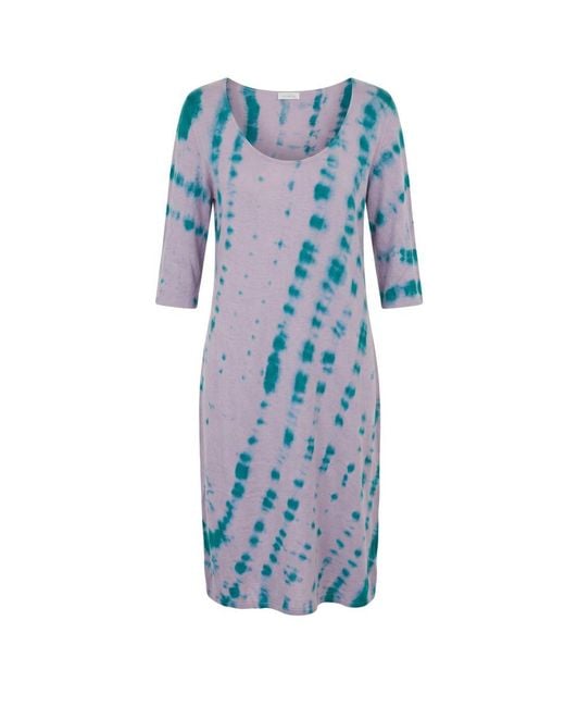 Malo Blue Purple Cotton Dress