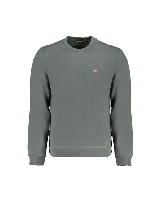 Napapijri Gray Verde Cotton Male Sweatshirt for men
