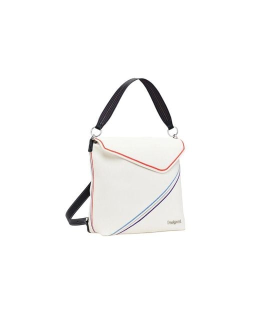 Desigual White Cream Polyethylene Backpack