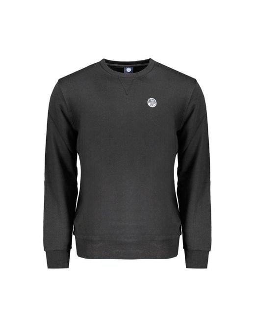 North Sails Black Cotton Men's Sweatshirt for men