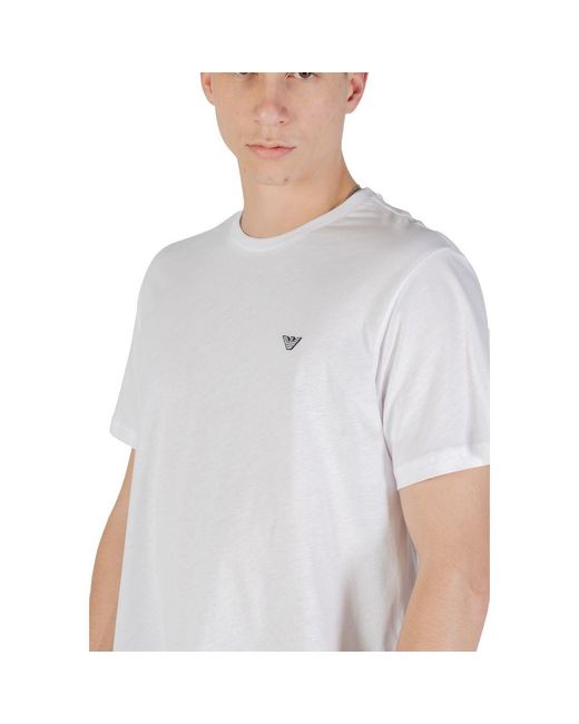EA7 Blue White Cotton T for men