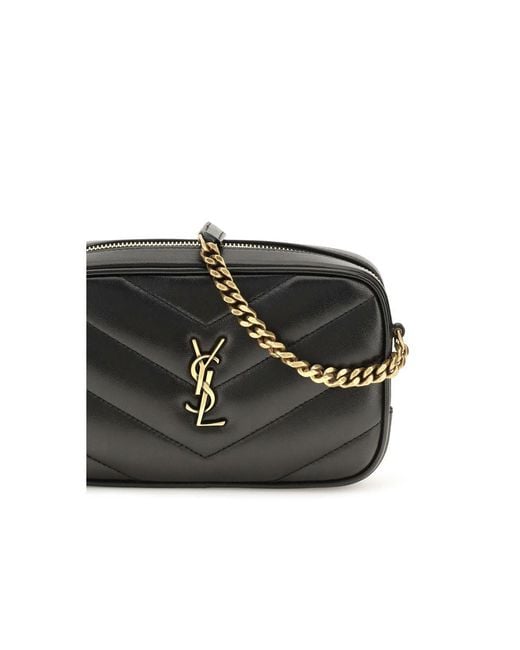 Saint Laurent Black Lamb Ovis Aries Aries Shoulder Bag