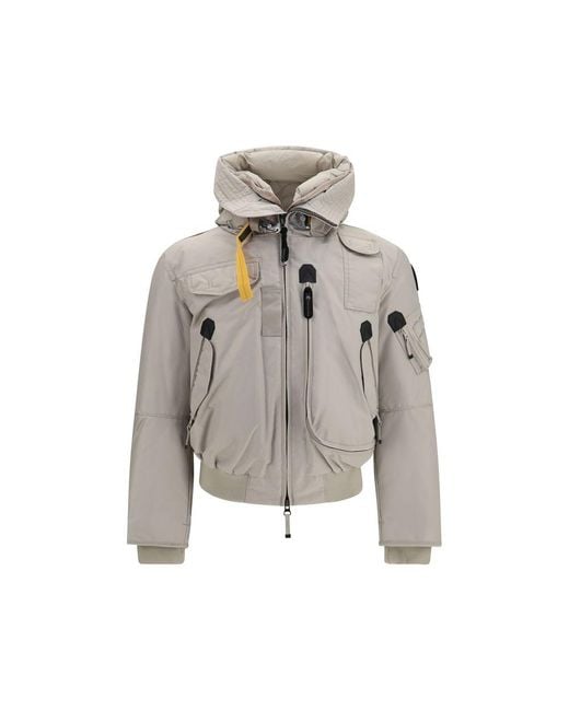 Parajumpers Gray Polyamide Bomber for men