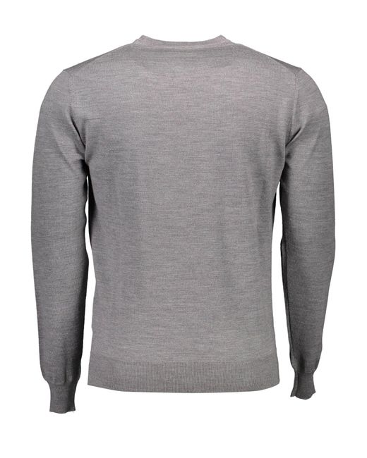 Harmont & Blaine Gray Elegant Wool Sweater For for men