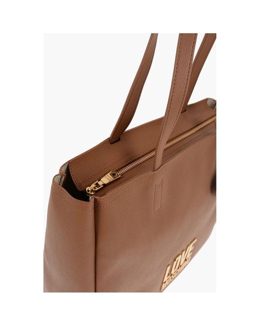 Moschino Brown Polyethylene Shoulder Bag