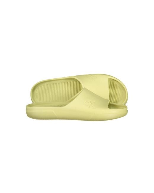 Calvin Klein Yellow Polyurethane Men Slipper for men