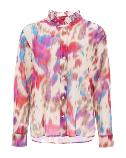 Isabel Marant Pink Isabel Marant Etoile Gamble Shirt With Shaded Motif