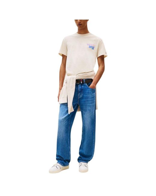 Tommy Hilfiger White Beige Recycled Cotton T for men