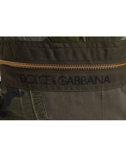 Dolce & Gabbana Black Military Green Patchwork Rucksack Backpack Bag for men