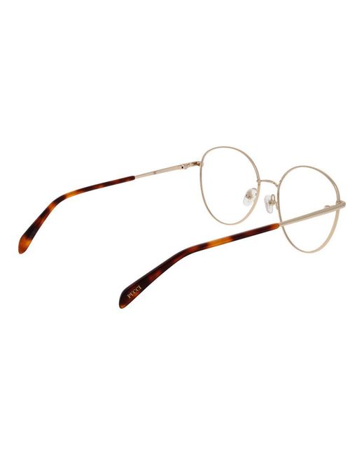 Emilio Pucci Metallic Gold Metal Glasses (frames)