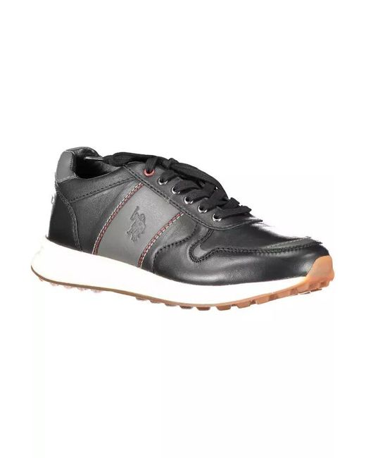 U.S. POLO ASSN. Black Eco Leather Sneaker for men
