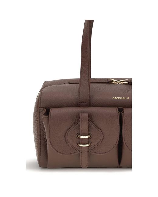 Coccinelle Brown Calf Leather Bos Taurus Shoulder Bag