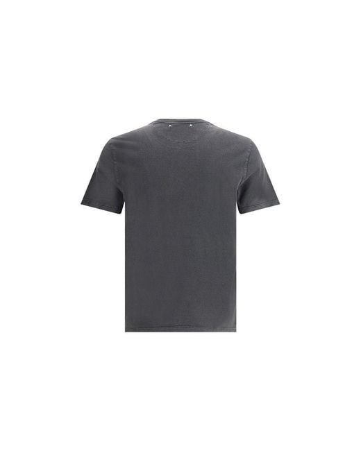 Golden Goose Deluxe Brand Gray Logoed T-Shirt for men