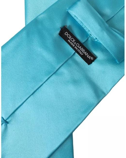 Dolce & Gabbana Blue Silk Necktie Solid for men