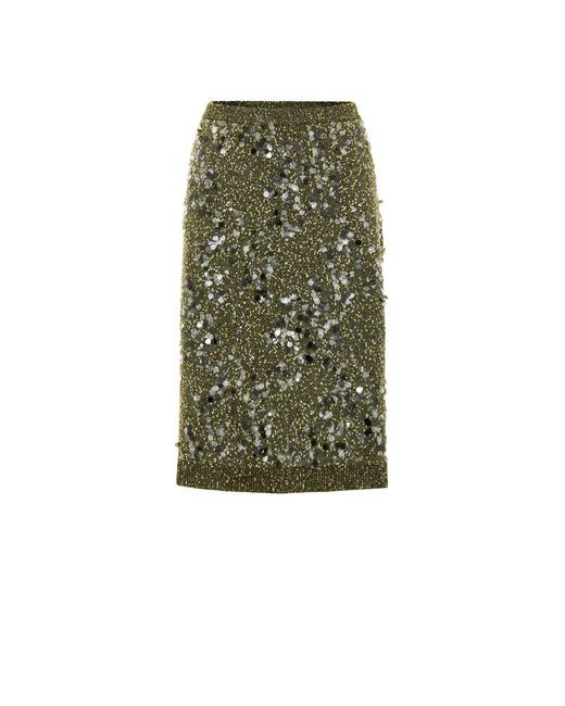 Gucci Green Viscose Mini Skirt