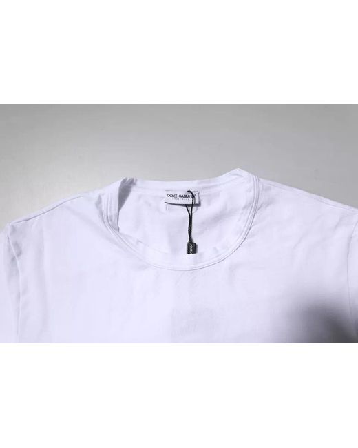 Dolce & Gabbana Blue Cotton Stretch Crewneck Underwear T-Shirt for men