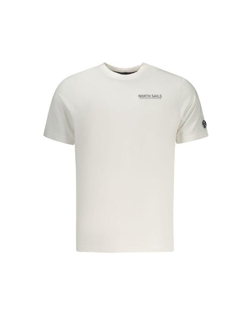 North Sails White Cotton Men T for men