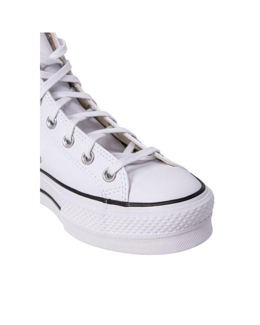 Converse White Polyethylene Platform Sneakers