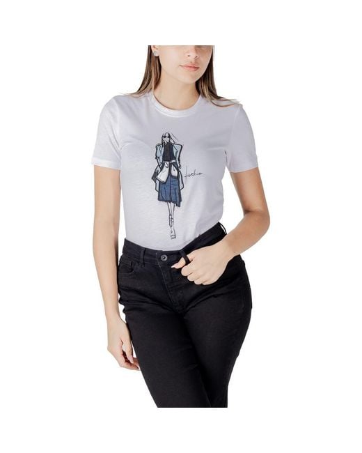 ONLY Blue Organic Cotton T-Shirt