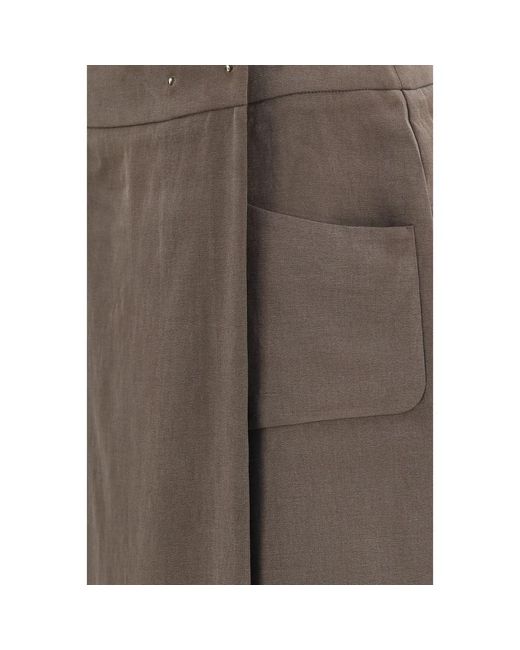Giorgio Armani Brown Silk Long Skirt