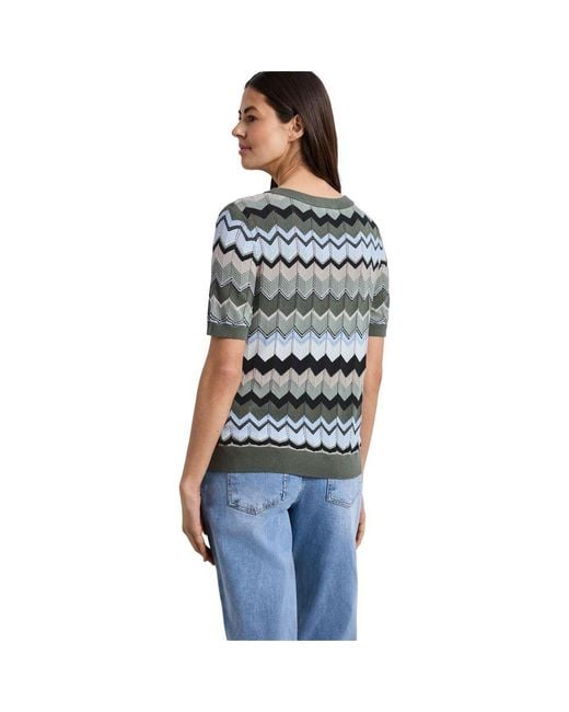 Street One Gray Green Viscose Sweatshirt