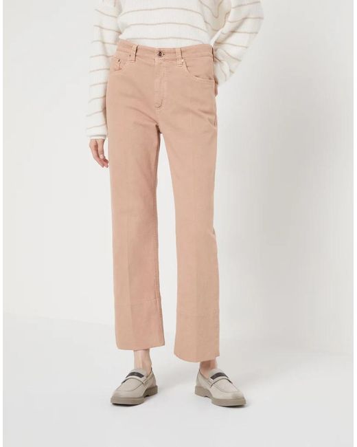 Brunello Cucinelli Natural Orange Cotton Casual Pants