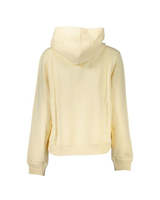 Calvin Klein Yellow Brushed Logo Hooded Sweatshirt