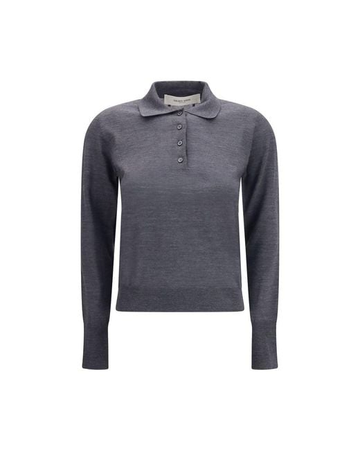 Golden Goose Deluxe Brand Blue Gray Wool Oves Aries Shirt