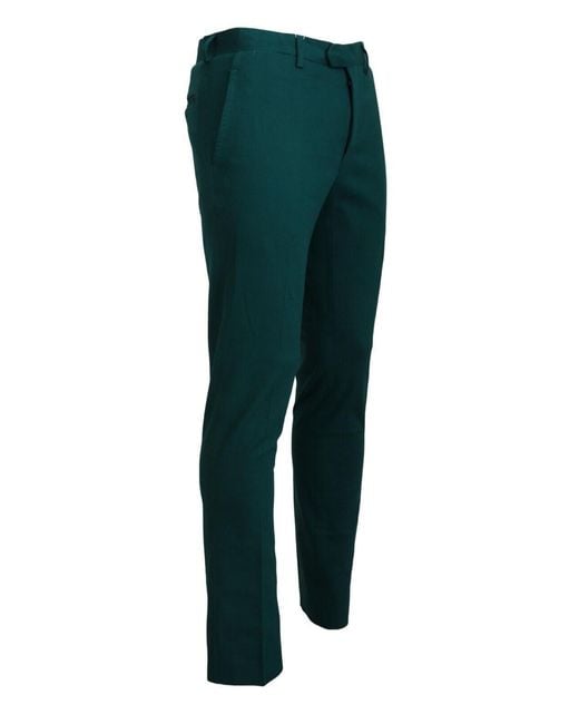 Bencivenga Green Straight Fitformal Trousers Pants for men